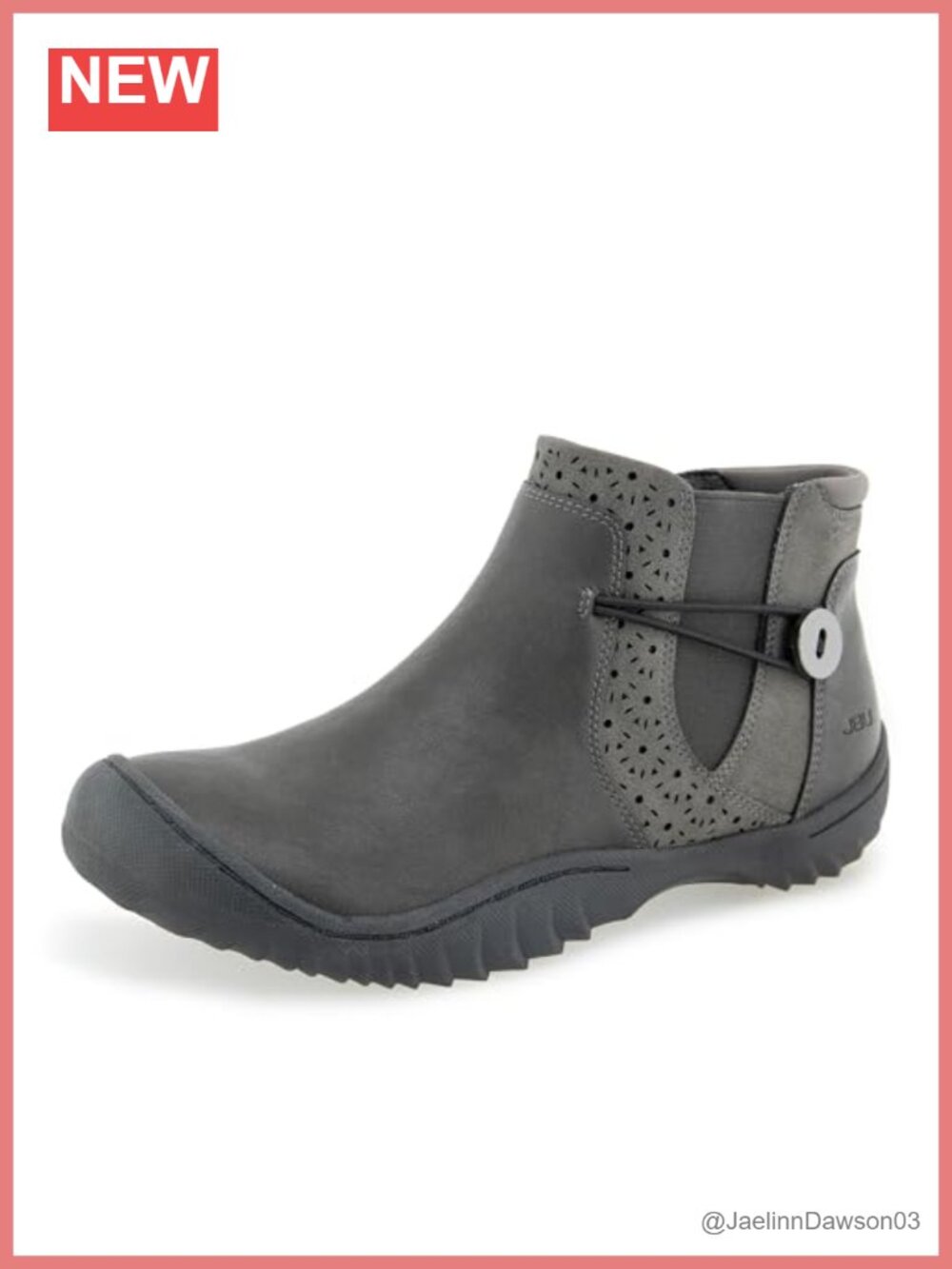 Water Resistant Ankle Bootie with Arch Support and Side Zip